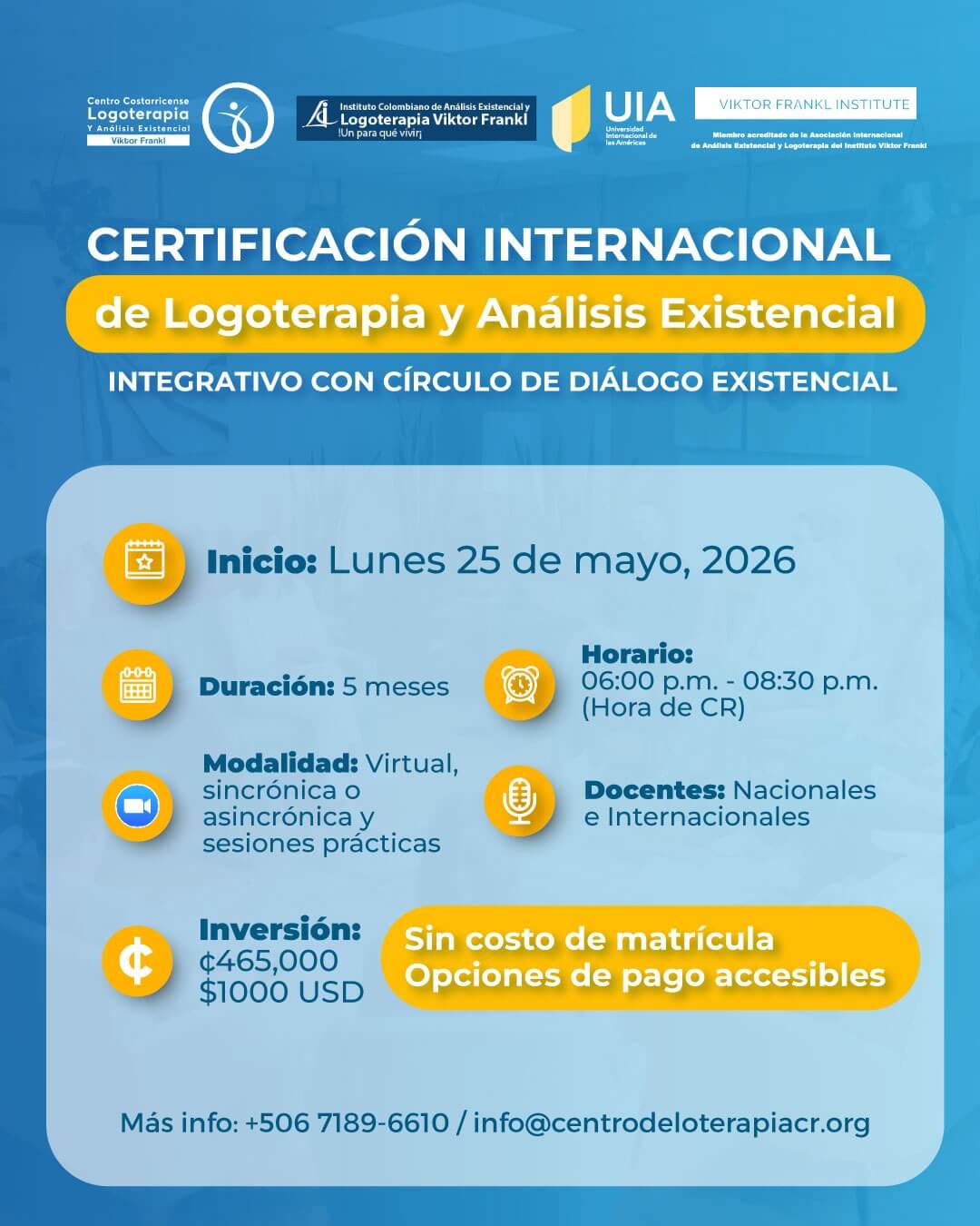 Certificacion internacional de logoterapia